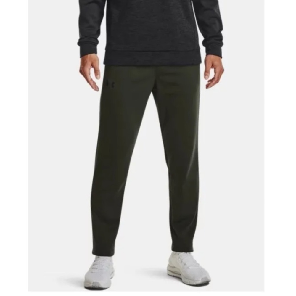 UNDER ARMOUR • Men's Warm Fleece Pants Baroque Green/Black - Picture 5 of 7